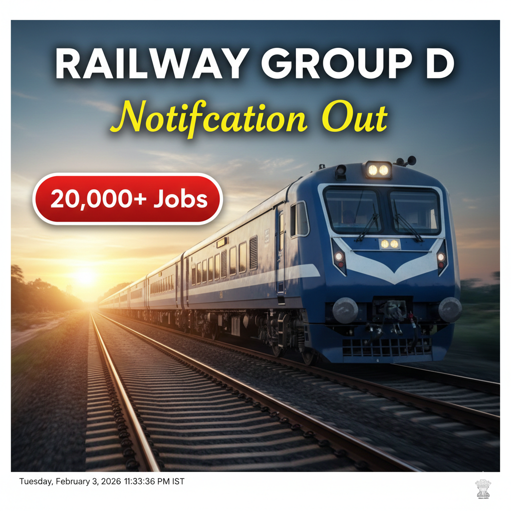 భారీ నోటిఫికేషన్! రైల్వే Group D లో 20,000+ ఉద్యోగాలు – Full Details | Udyoga Vedika